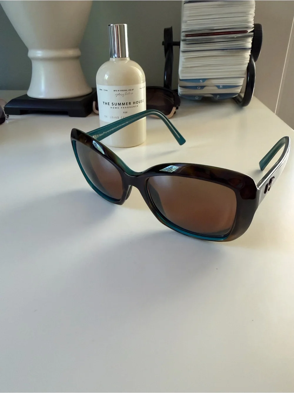 Maui Jim Teal and Brown Women's Sunglasses